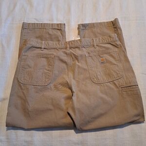 Carhartt mens size 40 x 30 style B299  pants, tan canvas khaki relaxed fit